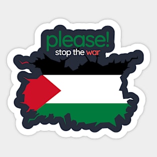 Please stop the war Sticker